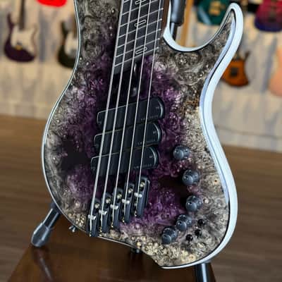 Dingwall Guitars Custom Shop Z3 5 String - Purple to Natural Reverseburst - Premium Select Buckeye Burl - Swamp Ash - Wenge image 7