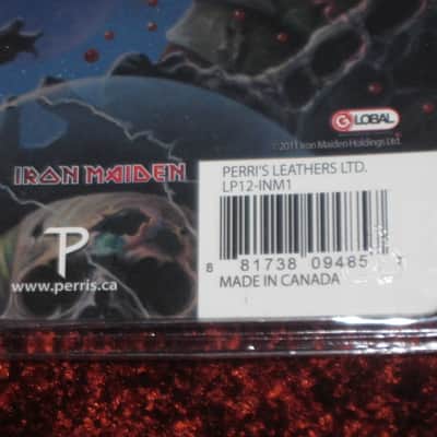 new in package (old stock) A+ Perri's Leather Ltd. / Perri's 12 Pack of Iron Maiden Guitar Picks - Med Gauge - Celluloid Plastic, 351 shape - but slightly curved (LP12-INM1) LP12INM1 image 22