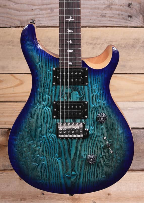 PRS SE Custom 24 Burled Ash Limited Edition Lake Blue w/ Gigbag image 1