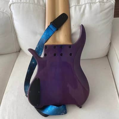 FM Guitars 16-String Double Neck McRocklin Purple Galaxy 8+8 NAMM Edition image 2