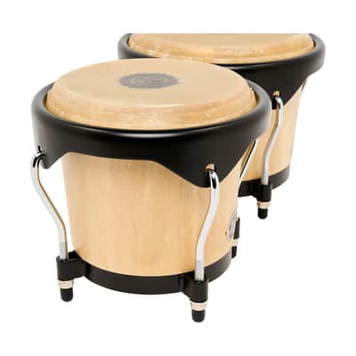 Latin Percussion 6"/7" City II Bongos - Mango Natural Black - Open Box image 5