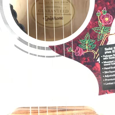 Epiphone Limited Edition Dove Pro Acoustic Electric Guitar – Alpine White image 3