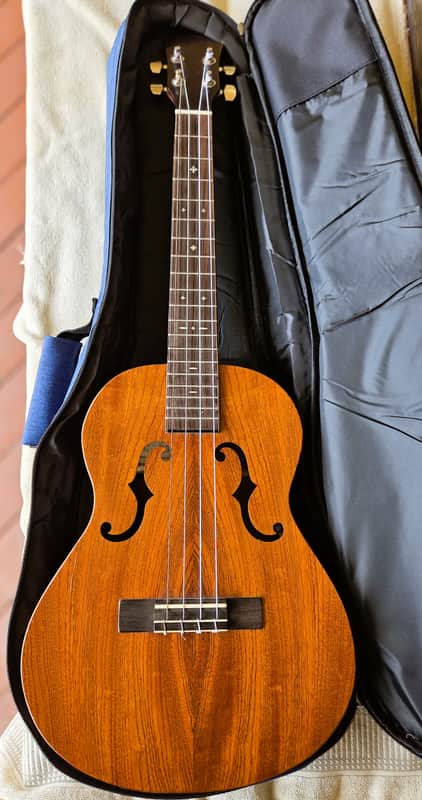 Handmade Bruce Wei BW-LUG19 Bass Ukulele / Baritone Uke Koa Solid Wood Artisan UG19 w Case Upgraded image 1