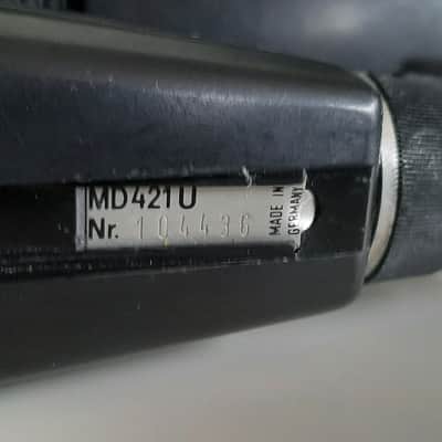 Set of 2x Sennheiser MD 421-U Cardioid Dynamic Microphones 1960s - 1990s - Black image 13