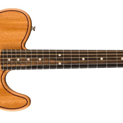 Fender American Acoustasonic Telecaster All-Mahogany Ebony FB Natural with Bag image 1