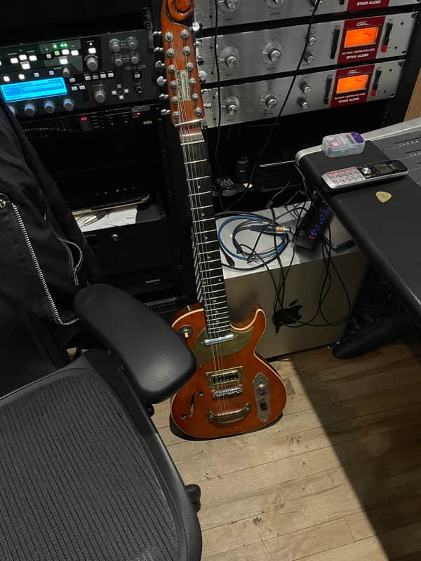 Postal 12 String Texas Fireball Burn Orange Birdseye Maple Lipstick & TV Jones Pickups New Video image 1