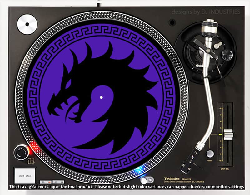 DJ Industries - Dragon Spin - DJ slipmat for vinyl LP record player turntable image 1