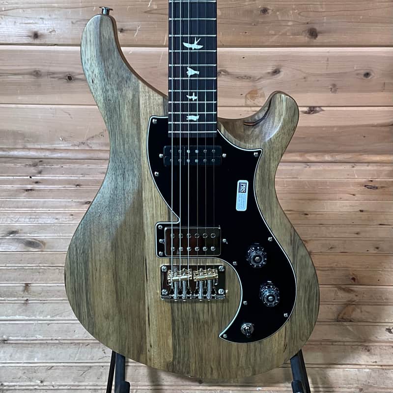 PRS S2 Vela Black Limba Wood Library Electric Guitar - Natural image 1