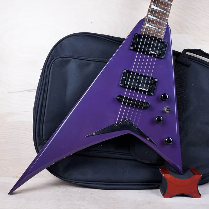 Jackson Randy Rhoads V RR Standard MIJ Neck Thru 1993 Blue Purple Japan w/ Bag image 1
