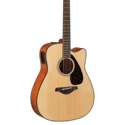 Yamaha FGX800C Solid Top Folk Acoustic-Electric Guitar - Natural image 1