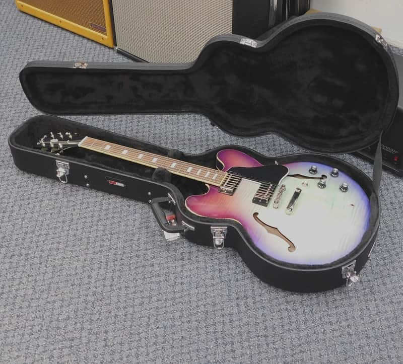 2025 Epiphone ES-335 Figured Semi-Hollowbody w/ Case! Blueberry Burst! VERY NICE!!! image 1