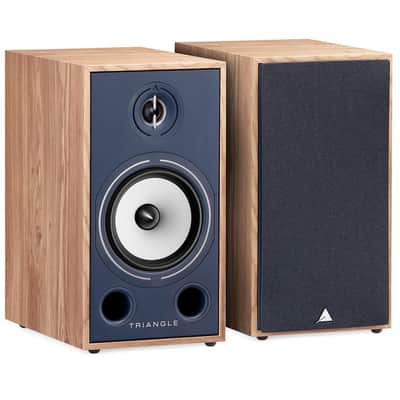 Triangle Borea BR03 100W 2-Way USA Edition Bookshelf Speakers, Pair, Oak Blue image 1