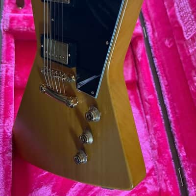 DEMO VIDEO Epiphone Limited Edition inspired by Gibson '58 Korina Explorer (US customers, tax included in shipping cost) Reissue 2022 - Antique Natural image 6