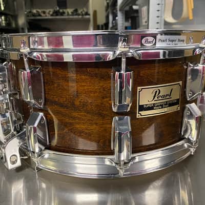 Pearl G-714SX Supergripper snare maple 1985 - Walnut lacquer image 11