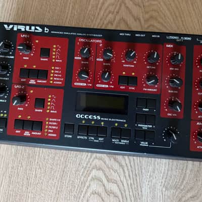 Access Virus B Desktop Digital Synthesizer 1999 - 2002 - Black / Red image 4