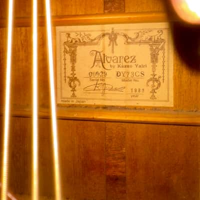 1983 Alvarez Yairi DY73CS image 5