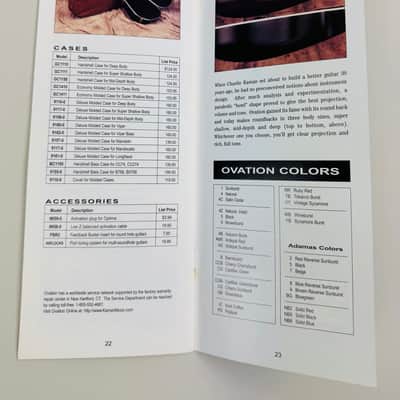 Ovation Price List 1996 image 6