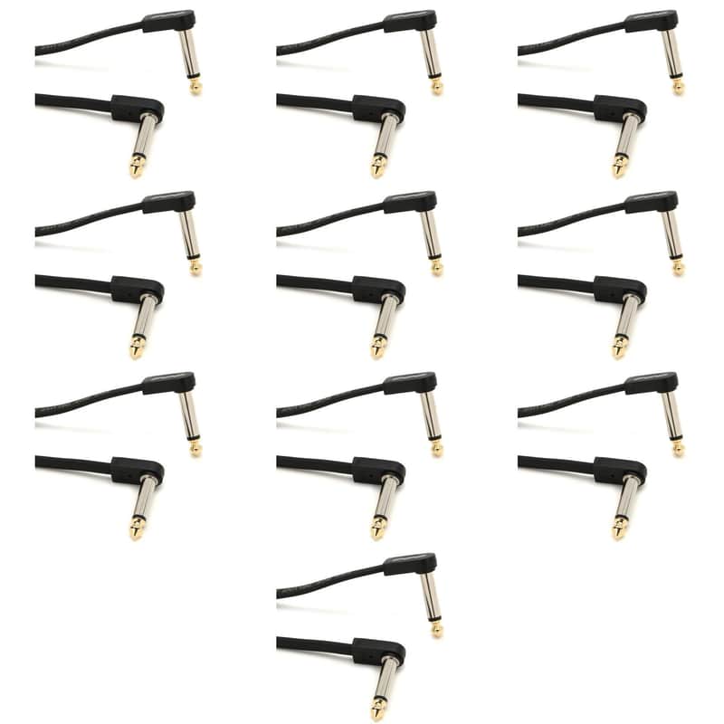 EBS PCF-DL10 Deluxe Flat Patch Cable - Right Angle to Right Angle - 3.94 inch (10-Pack) image 1