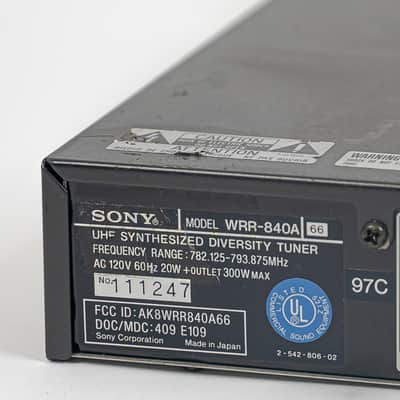 Sony WRR-840A UHF Synthesized Diversity Tuner (782.125–793.875 MHz) image 7