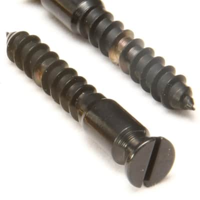 Authentic Floyd Rose Original Bridge Mounting Wood Screws - Black image 1