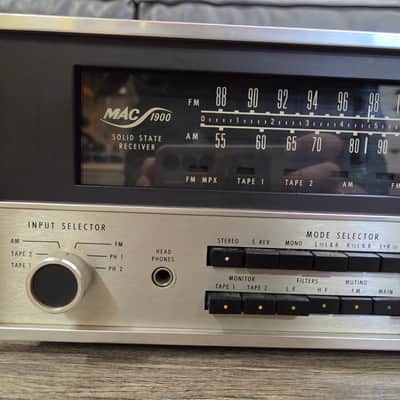 McIntosh MAC 1900 55-Watt Stereo Solid State Receiver 1973 - 1979 - Silver image 4
