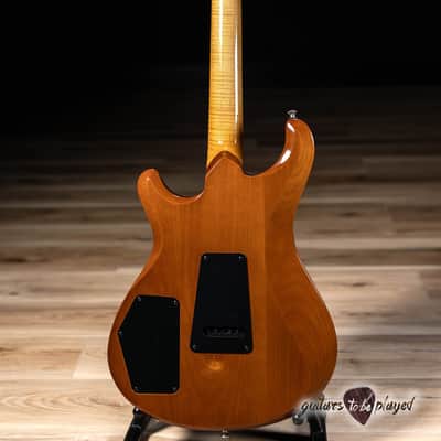 Knaggs Severn T1 Flame Maple Top HSS Trem Ebony Board Bare Knuckle Fralin – Blue image 8