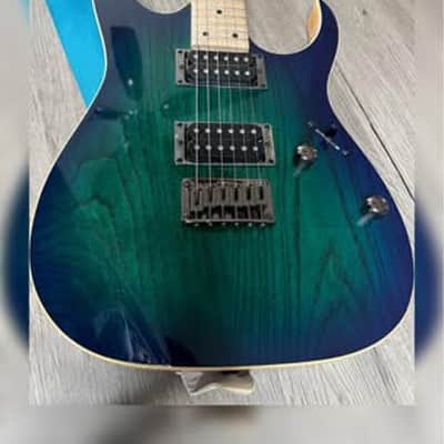 Ibanez RG421AHM Blue Moon Burst + Gig Bag + Strap + Accessories – Excellent Condition image 12