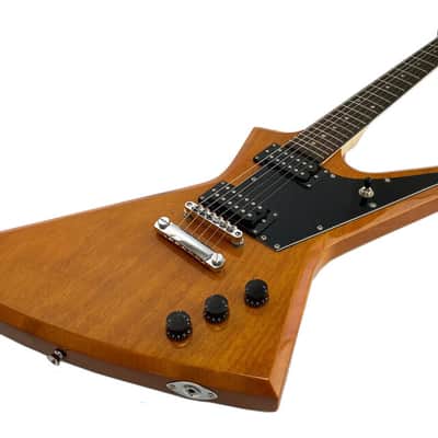 Zenison Rock Style Electric Guitar, Solid Wood Body, Maple Neck, Natural Color image 4