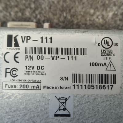 Kramer VP-111 High-Resolution Video Distribution Amp – Untested – Good image 5