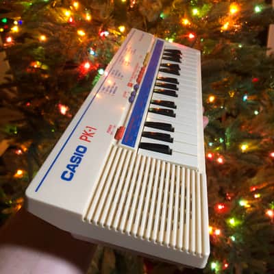 Casio PK-1 Rare Vintage 1985 32-Key Pulse Code Modulation Mini Keyboard Synth - Cream image 1