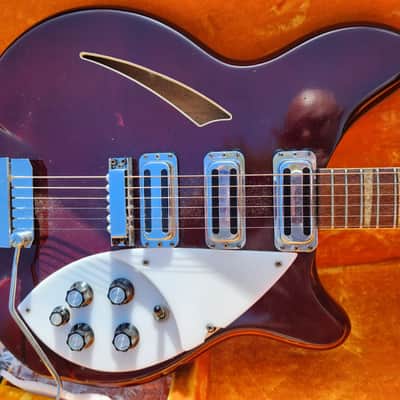 1968 Rickenbacker 375 Burgundy Glo Vintage Semi-Hollow with Rick-O-Sound & Accent Vibrato with Hardshell Case image 1