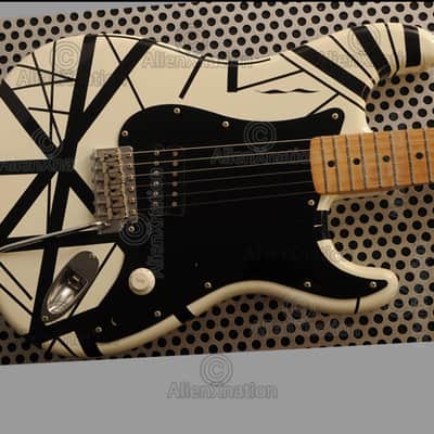 ESP Black / White Striped Guitar AlienXnation Vintage image 5
