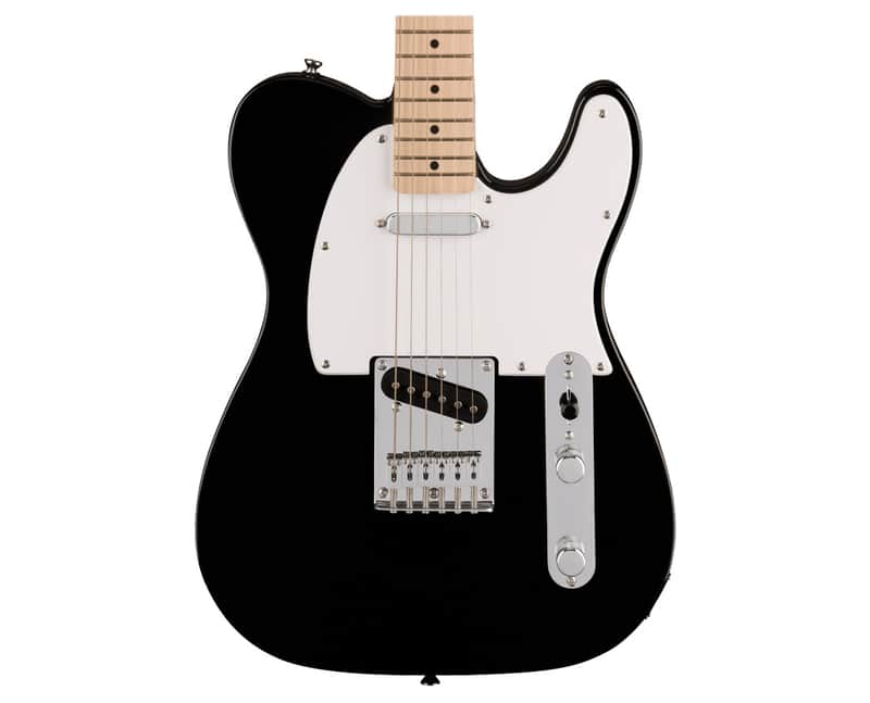 Used Squier Sonic Telecaster - Black w/ Maple FB image 1