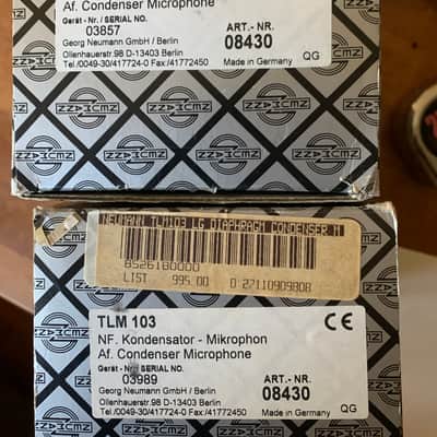 Neumann TLM 103 Large Diaphragm Cardioid Condenser Microphone Stereo Pair 1997 - Present - Nickel image 7