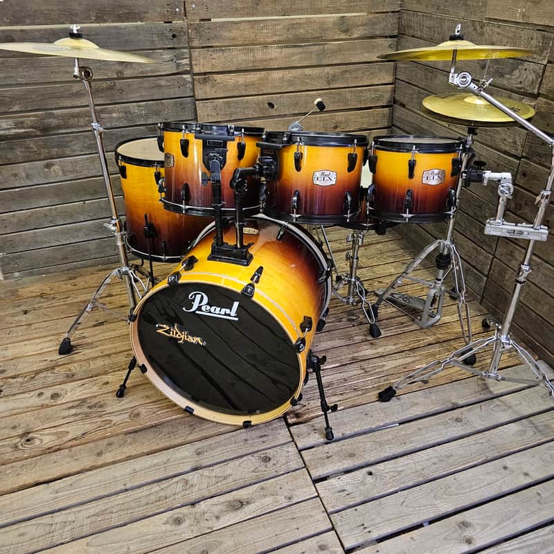Drum Kit Pearl ELX, Amber Fade Complete USED! RKAMB130726 image 1