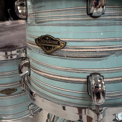 Tama Starclassic Arctic Blue Oyster 4pc Drum Set image 4