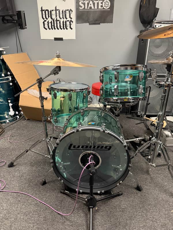 Ludwig Vistalite/RCI Starlite - Coke Bottle Green image 1