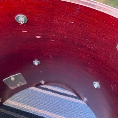 Yamaha  80's Vintage Recording Custom 14x14 Floor Tom - Cherry Red image 9