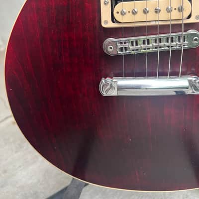Gibson Les Paul Traditional Pro V Satin Mahogany Top 2020 - Satin Wine Red image 6