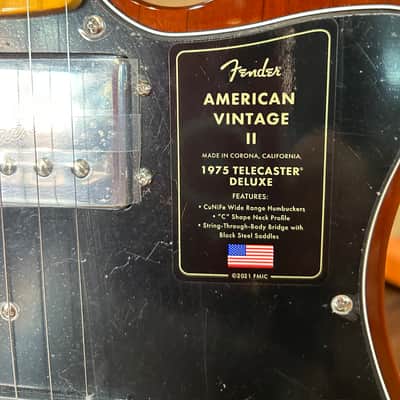 Fender American Vintage II '75 Telecaster Deluxe Mocha #V11287 7 lbs 15.1 oz image 3