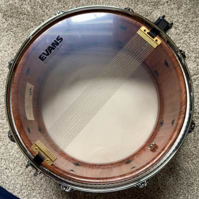 Like-New: Red Rock (AUST) New Guinea Rosewood 14x7 stave snare  - natural satin image 5