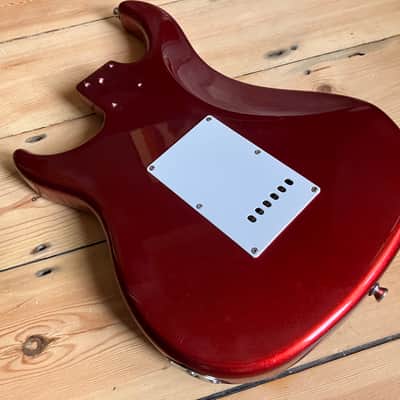 Peavey Raptor Plus Electric Guitar Body Solid Wood Wine Red Metallic image 8