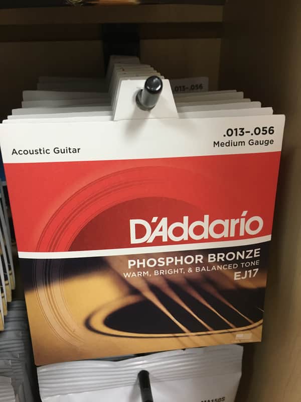 D'Addario EJ17 Phosphor Bronze Medium Acoustic Guitar Strings, .013 - .056 image 1
