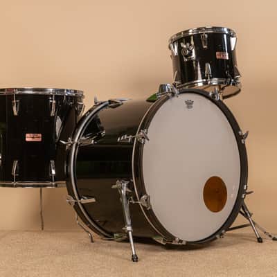 Vintage Yamaha 5000 Jet Black Drum Set 16x24 10x12 and 16x16 image 1