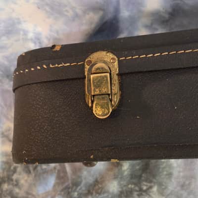 Vintage RARE 1962 to 1967 Gibson No Logo Black Gold Plush ES 335 330 Hard Shell Electric Guitar Case image 7