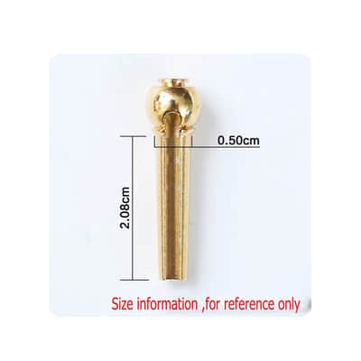 Guitar Bridge Pins 6pcs Solid Brass End-pins for Acoustic Guitar Pegs Replacement for Resonating more brightness and attack. image 6
