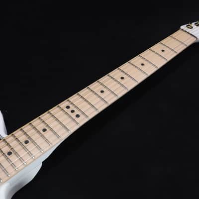 Fender Jack White Triplesonic Acoustasonic Telecaster with Case Maple Fingerboard White Pickguard Satin Arctic White with Black Top 237 image 4