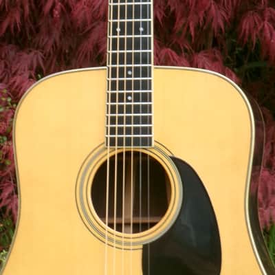 1977 Sada Yairi YD-305 Japan Vintage D35 Replica Acoustic Guitar  Natural+Deluxe Hard Case image 4