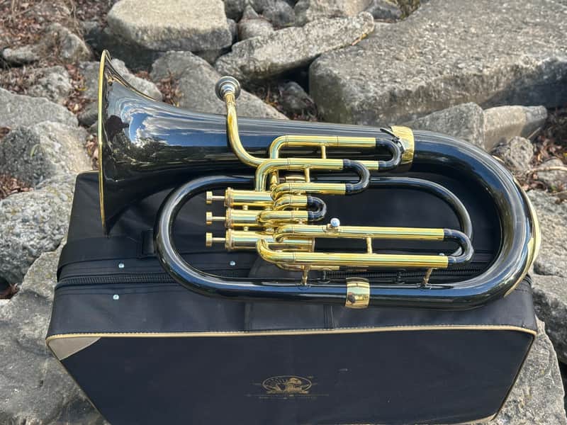 Euphonium 3 Valve Custom Black Gold Colour image 1