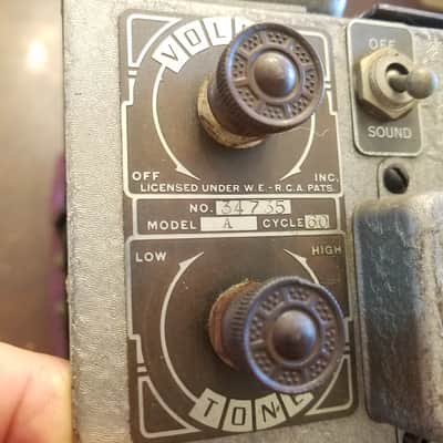Victor Early Rare model A projector tube amp 6V6? Animatophone 40A? 1930s - Silver wrinkled paint image 12
